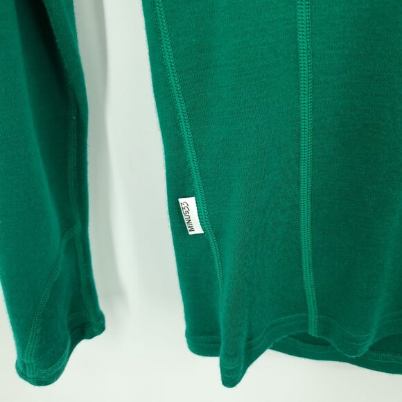 Minus33 100% Merino Midweight 1/4 Zip S Emerald Green #814 - Picture 12 of 16